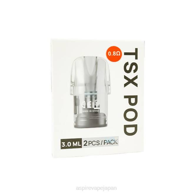 Aspire Vape 使い方 - Aspire Tsx Pod 0.8Ω(3.0ml)/1パック2本入(サイバーS、サイバーX対応) JV48233